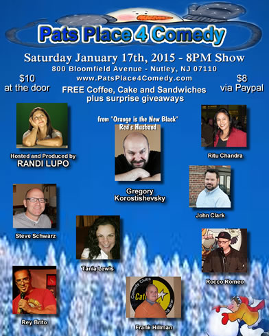 Pats Place 4 Comedy Jan. 2015
