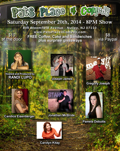 Pats Place 4 Comedy September 2014 Show Poster